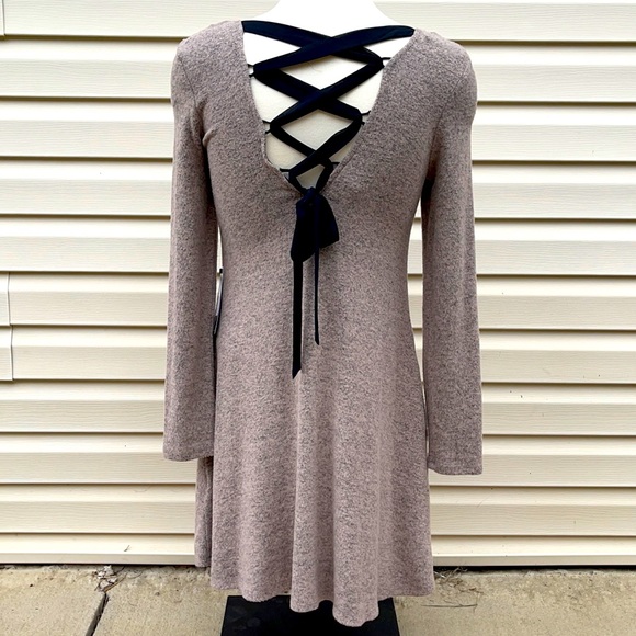 A. Byer lace-up back swing dress - Picture 3 of 8